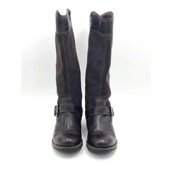 Timberland Bethel Brown Suede Leather Zip Up Tall Boots Size 6 - Picture 3 of 8